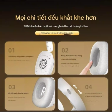 Tai nghe Bluetooth không dây TD66 cao cấp, pin siêu dài, ANC, âm thanh HD, gập gọn tiện dụng - Giá 479.000₫ 7