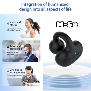Tai nghe Bluetooth không dây TWS M-S8 RYVN - Kẹp vành tai, thể thao, chống thấm nước, chống ồn, giá chỉ 51.260₫ 3