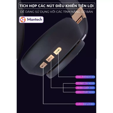 Tai Nghe Bluetooth Không Dây X‑Bass Âm Thanh, Pin Sạc, Micro Tích Hợp, Đeo Êm