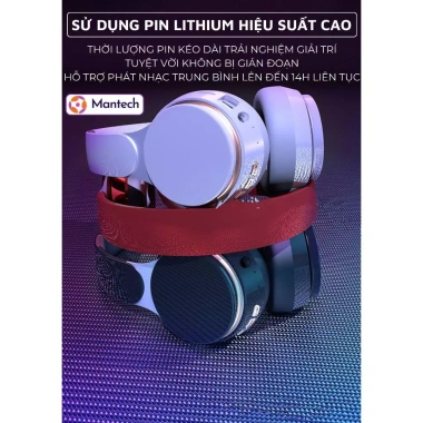 Tai Nghe Bluetooth Không Dây X‑Bass Âm Thanh, Pin Sạc, Micro Tích Hợp, Đeo Êm