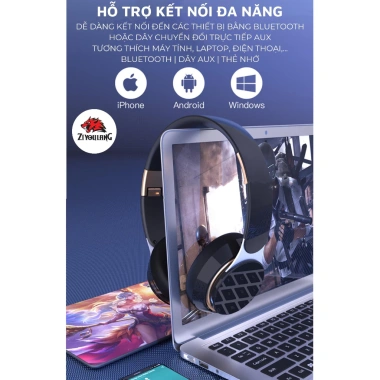 Tai Nghe Bluetooth Không Dây ZiyouLang X-Bass Đeo Êm Siêu Bass Pin Trâu Thẻ Nhớ 249k 5