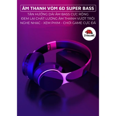 Tai Nghe Bluetooth Không Dây ZiyouLang X-Bass Đeo Êm Siêu Bass Pin Trâu Thẻ Nhớ 249k 8