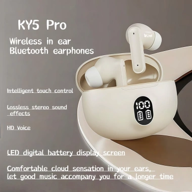 Tai nghe Bluetooth KY5 Pro không dây, âm thanh vòm, gọi rõ, cảm ứng vân tay - 69.999đ 2