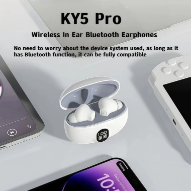 Tai nghe Bluetooth KY5 Pro nhét tai LED, gọi thoại và cảm ứng, tương thích Android, Xiaomi - giảm giá 69.999đ