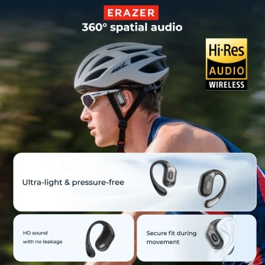 Tai nghe Bluetooth Lenovo ERAZER XF51 âm thanh nổi, giảm tiếng ồn, IP55, chỉ 239.000₫