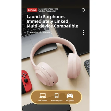 Tai Nghe Bluetooth Lenovo TH10 - Pin Trâu, Dây Rời, Âm Thanh Nổi, Micro, Game Sống Động Giá 370.000₫ 2