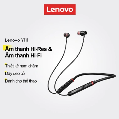 Tai nghe Bluetooth Lenovo Y111 Đeo Cổ Thể Thao, Âm Thanh HiFi Độ Phân Giải Cao, Thiết Kế Tai Trong Từ Tính - Giá 219.000₫