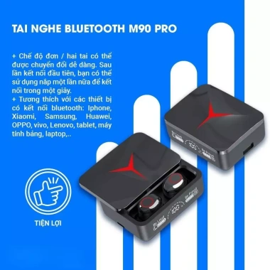 Tai Nghe Bluetooth M90 M10 M100 F9 Pro - Âm Thanh To Rõ, Sạc Dự Phòng, Nhạc Hay 3 Tai Nghe Bluetooth M90 M10 M100 F9 Pro - Âm Thanh To Rõ, Sạc Dự Phòng, Nhạc Hay 3