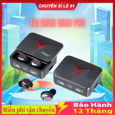 Tai Nghe Bluetooth M90 M10 M100 F9 Pro - Âm Thanh To Rõ, Sạc Dự Phòng, Nhạc Hay