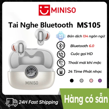 Tai nghe Bluetooth MINISO MS105 AI dịch 6.0 - Thể thao, mic, chống nước, trễ thấp, dịch 2 chiều, giá 129k