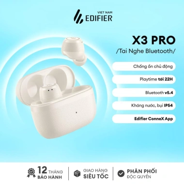 Tai Nghe Bluetooth Nhét Tai Edifier X3 Lite/Pro - Khử Tiếng Ồn, Pin 24h, Bảo Hành 15 Tháng, Giá 529.000₫