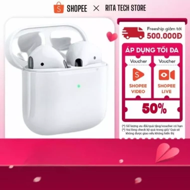 Tai Nghe Bluetooth Nhét Tai Không Dây TWS Air Pro4 - Chống Ồn, Micro, Giá 99.000₫