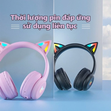 Tai nghe Bluetooth ONIKUMA B90 Hồng, chụp tai, mic, RGB, chơi game - 339.000đ