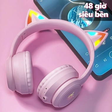 Tai nghe Bluetooth ONIKUMA B90 Hồng, chụp tai, mic, RGB, chơi game - 339.000đ 7 Tai nghe Bluetooth ONIKUMA B90 Hồng, chụp tai, mic, RGB, chơi game - 339.000đ 7