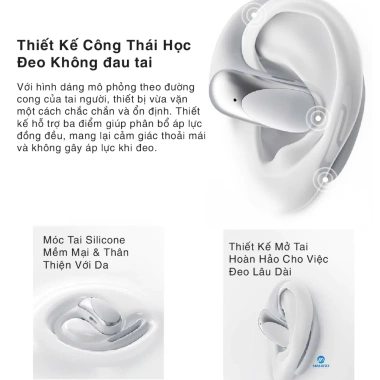 Tai nghe Bluetooth Open Ear Rockspace X916 TWS, 12 tháng BH, Giá chỉ 549.000 VNĐ 6