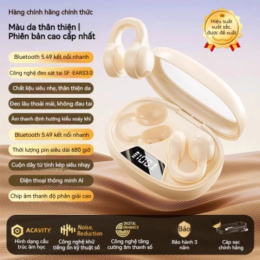 Tai Nghe Bluetooth OPPO 5.49 680H Siêu Pin - HIFI Nguyên Bản, Đeo Êm Ái, Truyền Xoáy, Tặng Dây Sạc