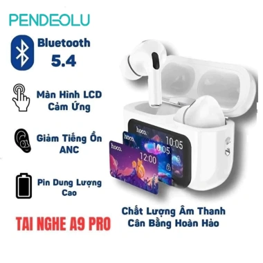Tai Nghe Bluetooth PENDEOLU A9 Pro ANC, Màn Hình LCD Cảm Ứng, Giảm tiếng ồn, Bass mạnh - Chỉ 85.000đ