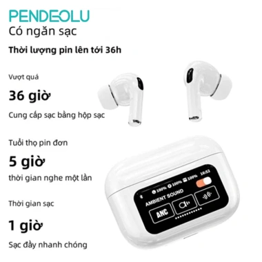 Tai Nghe Bluetooth PENDEOLU A9 Pro ANC, Màn Hình LCD Cảm Ứng, Giảm tiếng ồn, Bass mạnh - Chỉ 85.000đ
