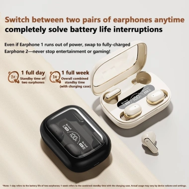 Tai nghe Bluetooth Q8 TWS không dây âm thanh nổi, chống ồn thể thao móc quá tai - Giá 214.500₫ 3