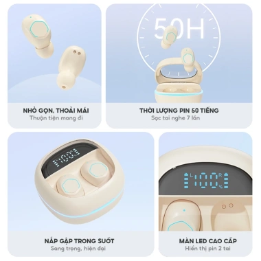 Tai nghe Bluetooth SHIRA HIFI 5.3 – Âm thanh chân thật, sống động, giá 199.000 VND 2
