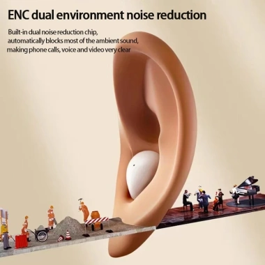 Tai nghe Bluetooth SK19 Mini IPX5 Hifi giảm ồn, màn hình LED, chỉ 159.000đ