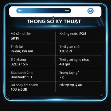 Tai Nghe Bluetooth SK19 & SK18 Không Dây Âm Thanh Cao - ZINIA BH 6 Tháng - 208.000₫ 9