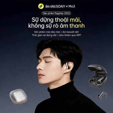 Tai nghe Bluetooth SOAIY MO2 chống nhiễu mạnh, không ngắt khi tập luyện - 420.000₫