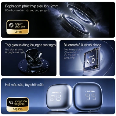 Tai nghe Bluetooth SOAIY MO2 chống nhiễu mạnh, không ngắt khi tập luyện - 420.000₫