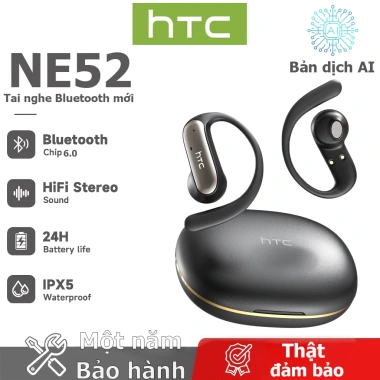 Tai nghe Bluetooth TWS HTC NE52 AI dịch thuật, Bluetooth 6.0, IPX5, bảo hành 1 năm - 239.000₫