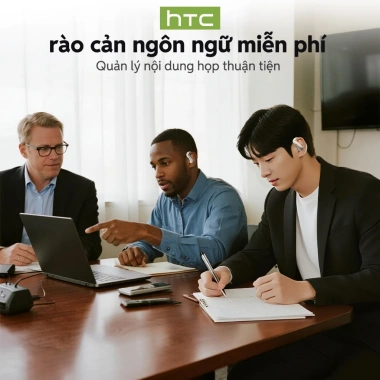 Tai nghe Bluetooth TWS HTC NE52 AI dịch thuật, Bluetooth 6.0, IPX5, bảo hành 1 năm - 239.000₫