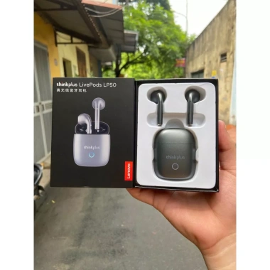 Tai nghe Bluetooth TWS Lenovo Thinkplus LP50 HiFi, Khử nhiễu AAC, Giảm ồn thông minh, IPX5 - Giá chỉ 250.000đ