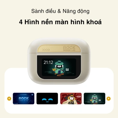 Tai Nghe Bluetooth TWS ROCK A5 Pro ANC 42dB, Màn Hình LCD, Bluetooth 5.4 - Giá chỉ 579.000đ 6