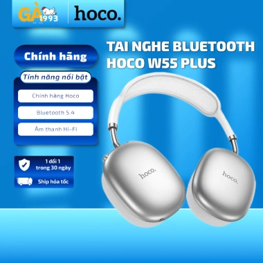 Tai nghe Bluetooth V5.4 Hoco W55 90h mic đàm thoại hỗ trợ thẻ nhớ AUX giá 335.000 VND