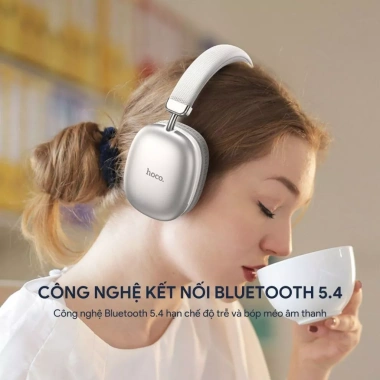 Tai nghe Bluetooth V5.4 Hoco W55 90h mic đàm thoại hỗ trợ thẻ nhớ AUX giá 335.000 VND