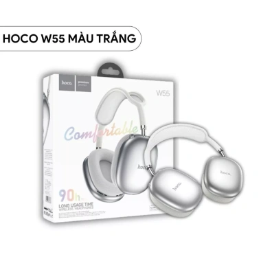Tai nghe Bluetooth V5.4 Hoco W55 90h mic đàm thoại hỗ trợ thẻ nhớ AUX giá 335.000 VND