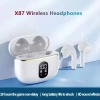 Tai nghe Bluetooth X87 chính hãng, không dây TWS, chống nước, màn hình LED, âm thanh nổi, cảm ứng 8