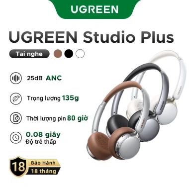 Tai nghe Bluetooth Y2k cổ điển UGREEN Studio Plus ANC 6.0 - Khử tiếng ồn, thập niên 80, quà tặng bé gái 479.000 VND