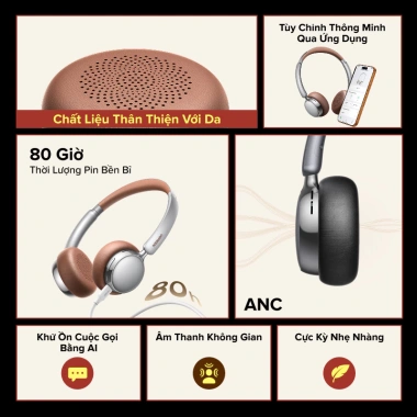 Tai nghe Bluetooth Y2k cổ điển UGREEN Studio Plus ANC 6.0 - Khử tiếng ồn, thập niên 80, quà tặng bé gái 479.000 VND 2 Tai nghe Bluetooth Y2k cổ điển UGREEN Studio Plus ANC 6.0 - Khử tiếng ồn, thập niên 80, quà tặng bé gái 479.000 VND 2