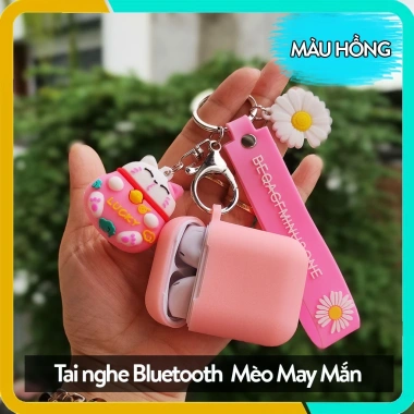 Tai Nghe Bluetooth5.0 Không Dây i12 kèm Case Mèo May Măn, Tương Thích Android iOS, Giá 89.000₫