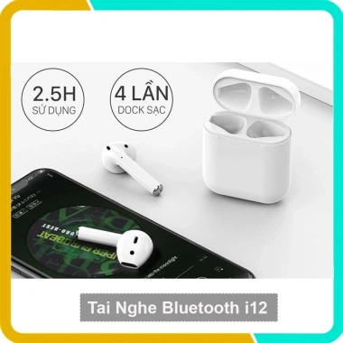 Tai Nghe Bluetooth5.0 Không Dây i12 kèm Case Mèo May Măn, Tương Thích Android iOS, Giá 89.000₫