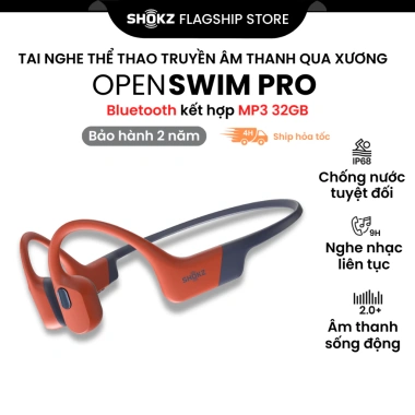 Tai Nghe Bơi Lội SHOKZ PRO S710 Bluetooth 32GB Truyền Âm Thanh Xương, Bảo Hành 2 Năm