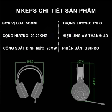 Tai Nghe Chơi Game MKEPS Dây Đèn LED Đổi Màu, Mic Đàm Thoại, Giá 199.000 VNĐ 8 Tai Nghe Chơi Game MKEPS Dây Đèn LED Đổi Màu, Mic Đàm Thoại, Giá 199.000 VNĐ 8
