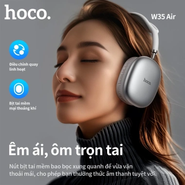 Tai nghe chụp tai Bluetooth 5.3 Smartcom W35 - Pin trâu, Bass mạnh, Giá 298.000đ