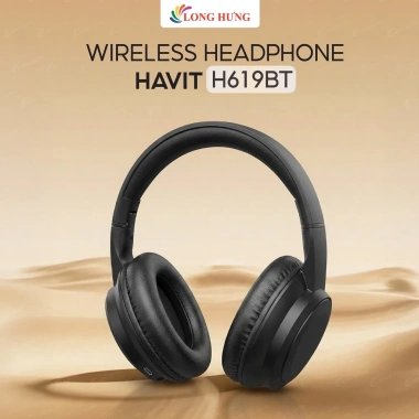 Tai nghe chụp tai Bluetooth Havit H619BT - Giá 249.000, âm thanh sống động, pin lâu