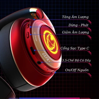 Tai Nghe Chụp Tai Bluetooth Maxcotech Marvel H2 - Chất Lượng Cao, 2 Chế Độ, Giá 499k 7