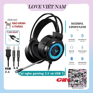 Tai nghe chụp tai chơi game có mic, giảm tiếng, Stereo Surround, BH 12 tháng - Giá chỉ 176.400 VND