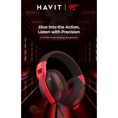 Tai Nghe Chụp Tai Có Dây Havit Fuxi H5D Driver Lớn, Đệm Bọt Hoạt Tính, Giá 429k