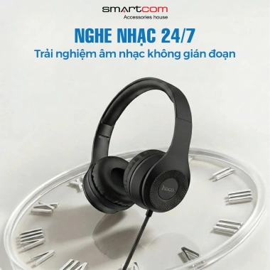 Tai nghe chụp tai có dây Hoco W21 - Bass mạnh, âm thanh siêu nhạy, giá 149.000₫