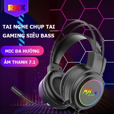 Tai nghe chụp tai có dây RKX cho máy tính & laptop - Âm thanh chân thực, micro rõ nét, giá chỉ 279.000đ