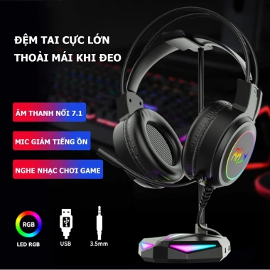 Tai nghe chụp tai có dây RKX cho máy tính & laptop - Âm thanh chân thực, micro rõ nét, giá chỉ 279.000đ